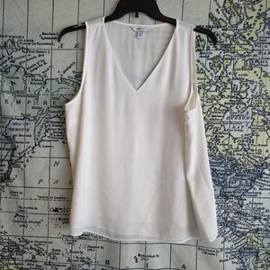 Nine West Cream Sleeveless Blouse